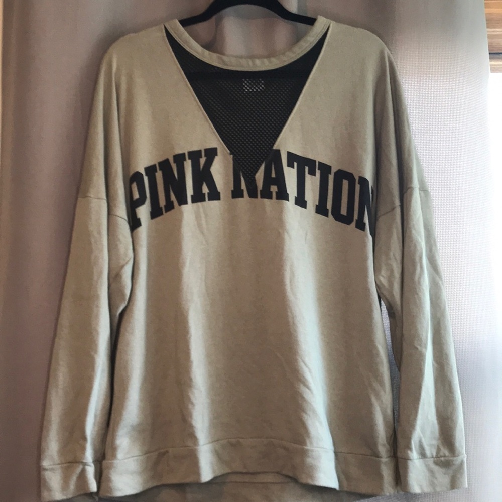 Sage Long Sleeve Crew from Pink- sz Large